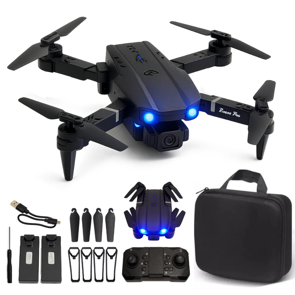 Mini Drone Profissional com câmera HD 2.4GHz 2 baterias