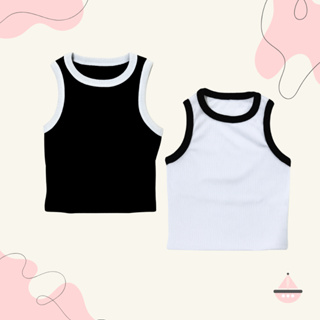 Kit 2 Cropped Juvenil Feminino Moda Blogueira Bicolor Verão Algodão Tiktok Calor Confortavel Slim em Oferta na Shopee