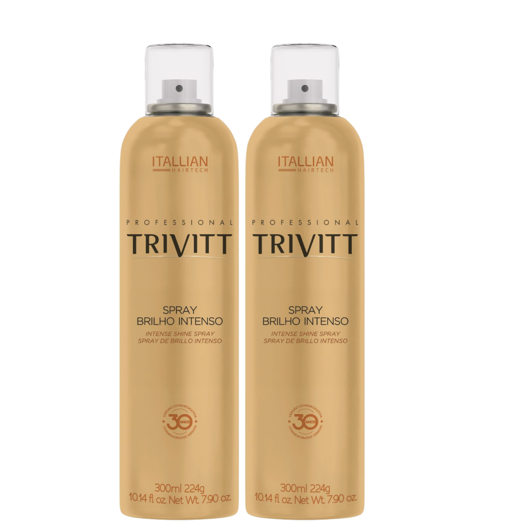 KIT TRIVITT STYLE SPRAY DE BRILHO INTENSO 2 UNIDADES ITALLIAN PERFUME PARA CABELO em Oferta na Shopee