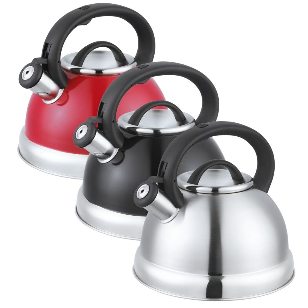 Chaleira com Apito 3 Litros Grande Aço Inox Fogão a Gás Eletrico Unitermi