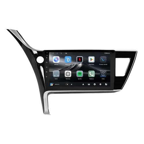 Central Multimidia Corolla 2018/2019 10 Polegadas Android 14 Carplay 4G OCTACORE + Moldura