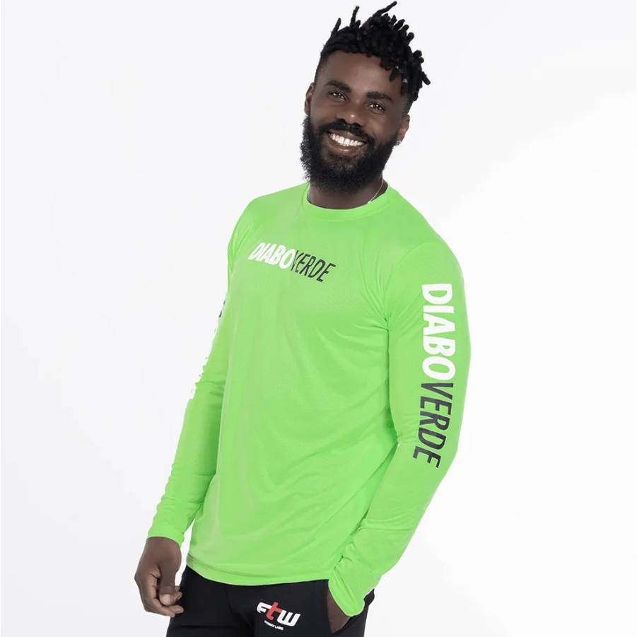 Camisa Manga Longa FTW Diabo Verde Cor: Verde Neon em Oferta na Shopee