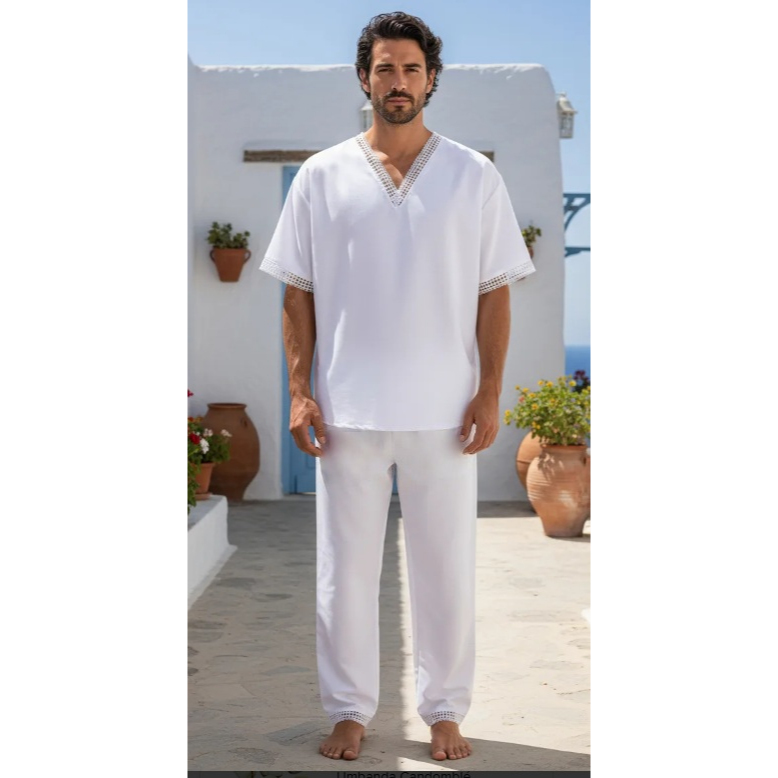 Conjunto masculino  MICROFIBRA  Umbanda Candomblé