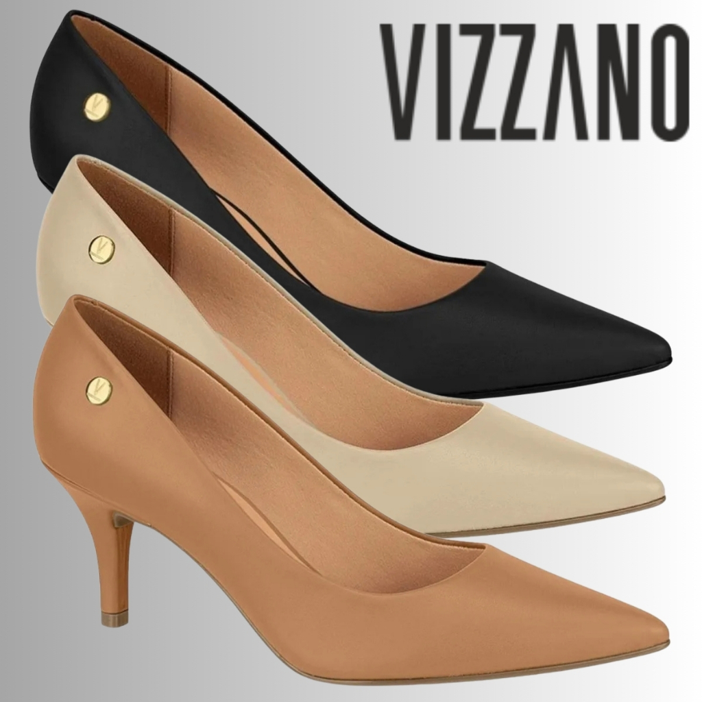 Scarpin Feminino Casual Vizzano Salto Fino Baixo Social | Lançamento! | Original Vizzano!