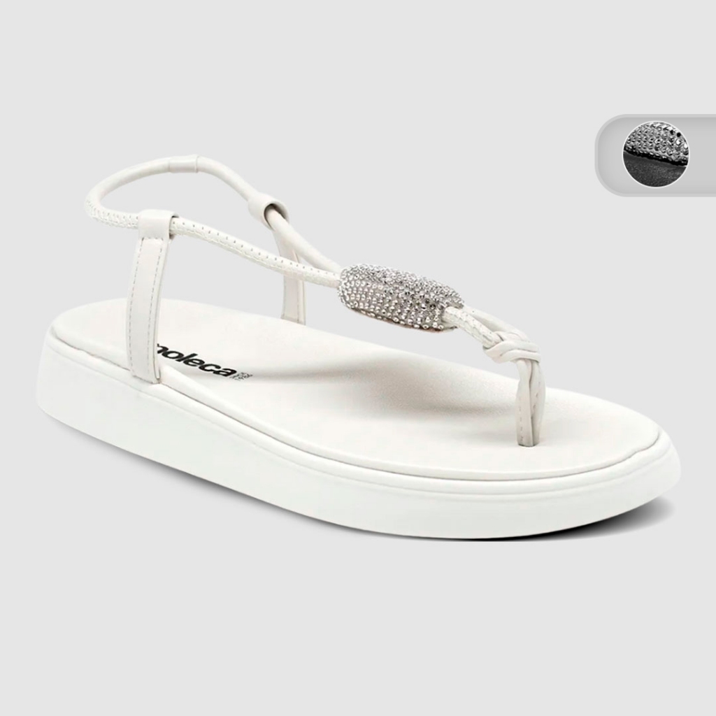 Sandalia Moleca Feminina Elástica Brilho 5499103 em Oferta na Shopee