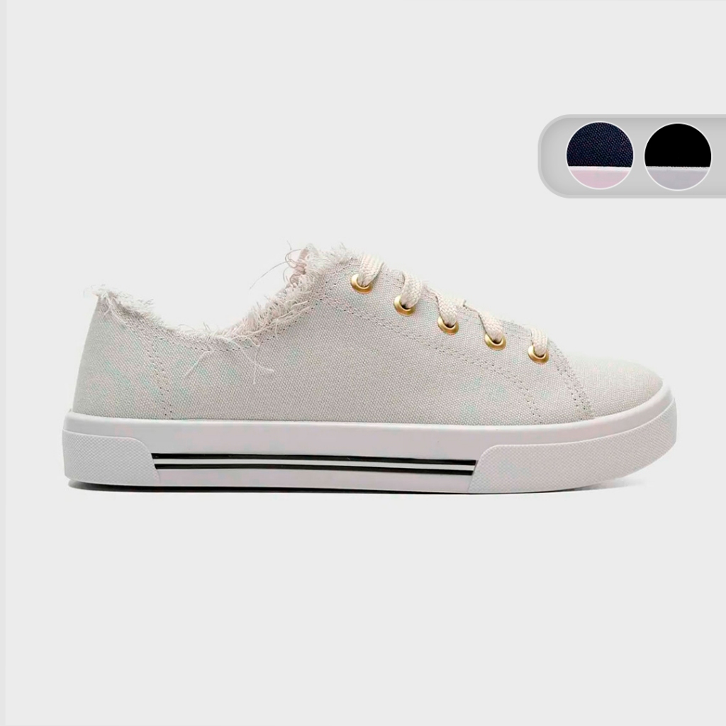 Tenis Moleca Feminino Lona Sider Desfiado 5667322