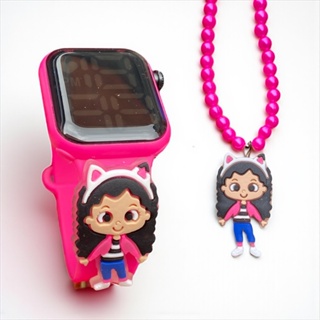 Relógio infantil csa magica da gaby com colar de pérola elástico em Oferta na Shopee