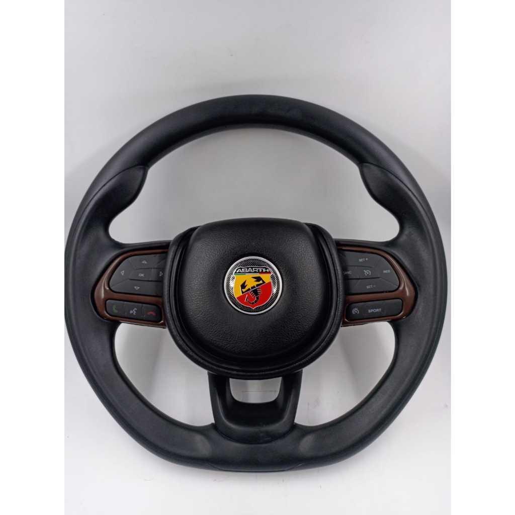 Volante Esportivo Marrom S/ Comandos Fiat Punto Stilo 2007 2008 2009 2010 + CUBO