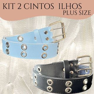 Kit 2 Cinto Plus Size Feminino Punk Rock Festa Verão Balada Casual 150 cm em Oferta na Shopee