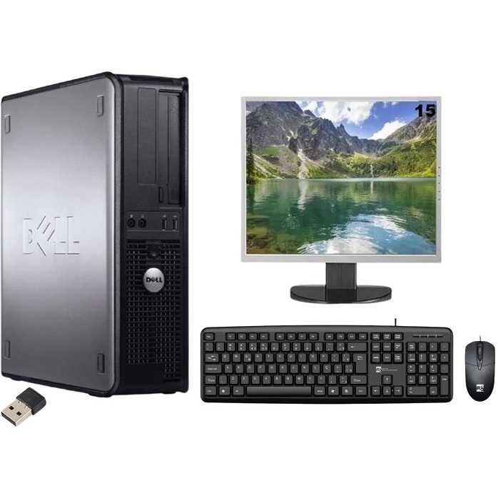Computador Completo Dell Core 2 Duo Com 4gb ram 160gb HD Wifi Tela 15 Trabalho Estudo Super Promoção