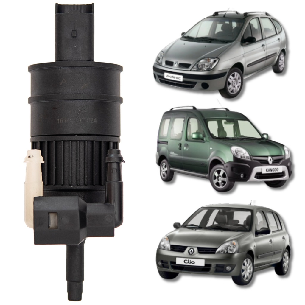 ELETROBOMBA 12V P/ RESERVATÓRIO DO PARA-BRISA RENAULT CLIO 1998/ MEGANE