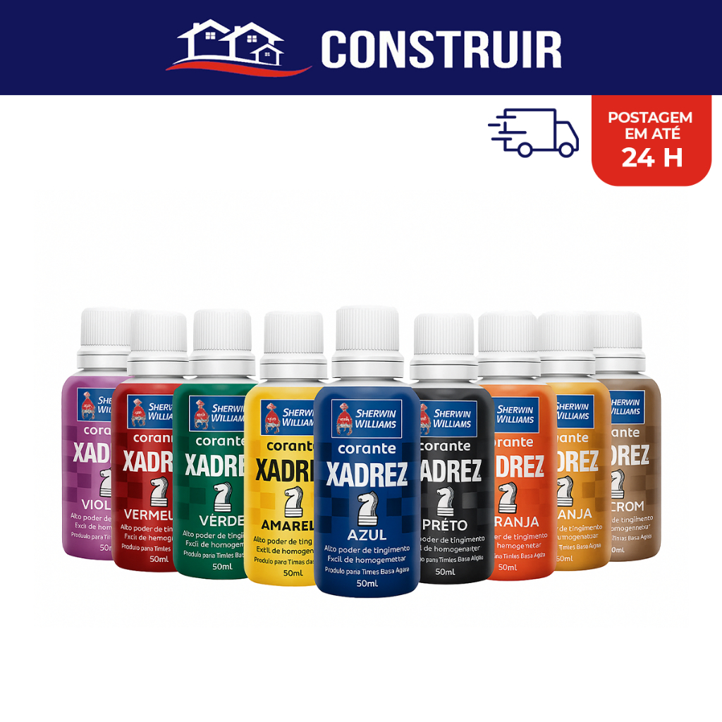 Corante Liquido Xadrez Bisnaga 50ml Para Tintas Acrilica Sherwin Williams em Oferta na Shopee