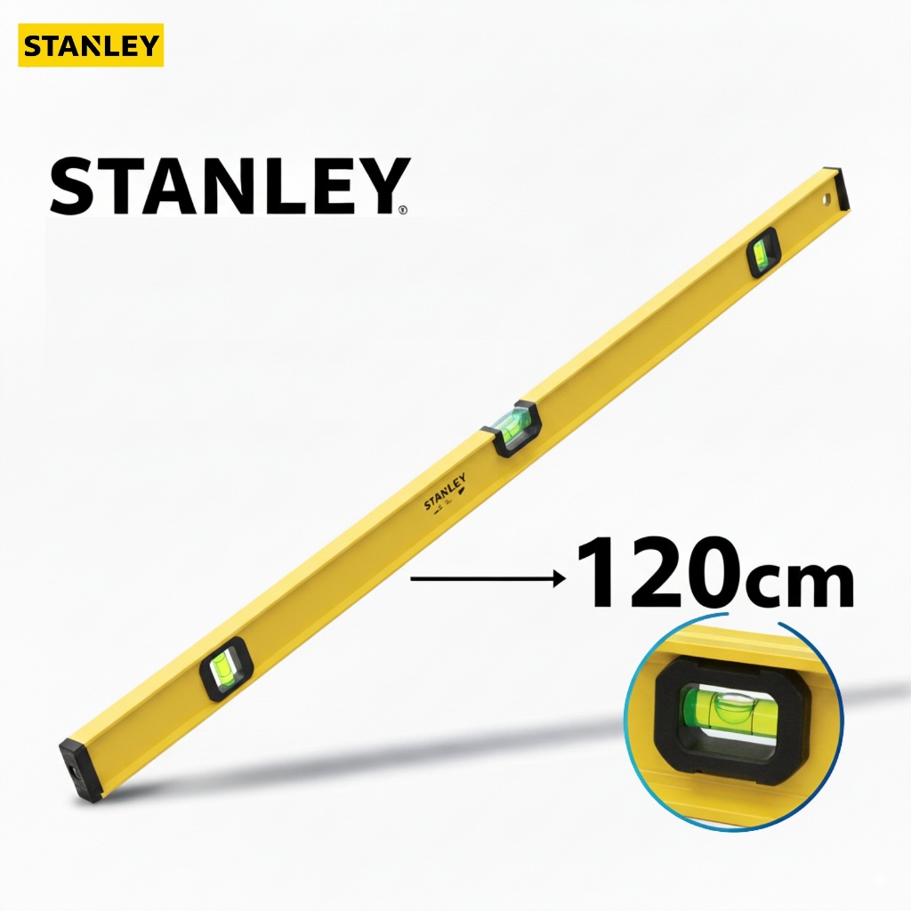 Nivel Aluminio Stanley 48" 120cm Profissional 3 Bolhas 1,2MT STHT42076-LA