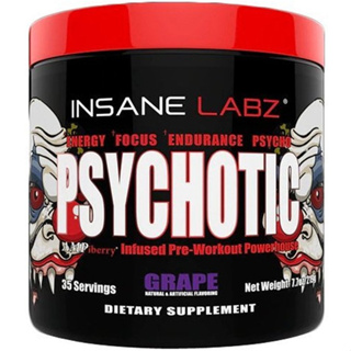 Psychotic Red Pré-Treino 219g 35 Porções Por Recipiente Sabor Uva - Insane Labz em Oferta na Shopee
