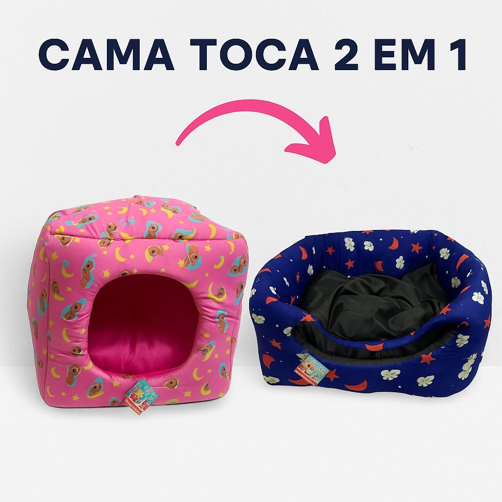 Caminha Pet Toca Iglu 2 Em 1 Cama Para Cães E gatos Com Almofadas Confortável Lavável