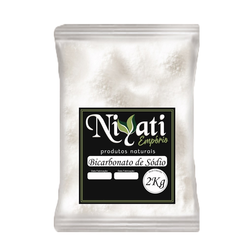 Bicarbonato de Sódio Pacote 2kg Grau Alimentício Niyati