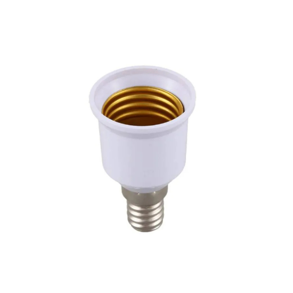 Soquete Adaptador E14 para E27 Interneed Casa Iluminação Lâmpada Apartamento Luz Segurança Praticidade
