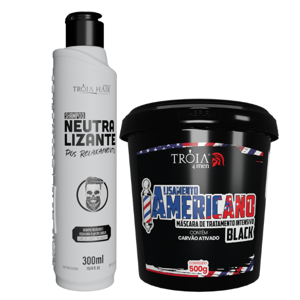 Kit Alisamento Americano Black 500g com Neutralizante 300ml em Oferta na Shopee