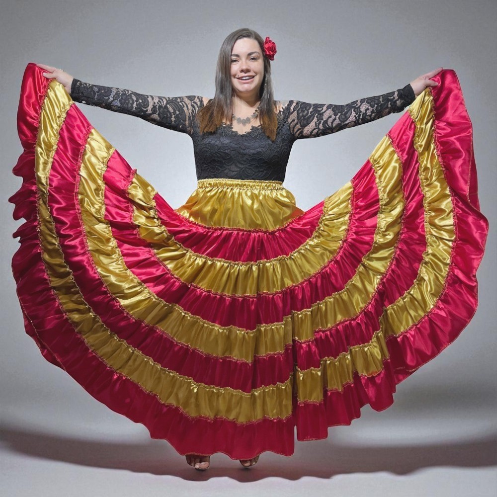 Saia Cigana Pombagira 12m de Roda Umbanda Candomblé em Oferta na Shopee