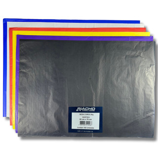 Folhas de Seda 50x70cm Riacho 100 Unidades Cores Sortidas
