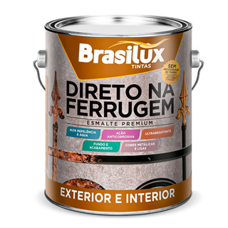 Tinta Direto Na Ferrugem 3,6l Brasilux - Várias Cores Anticorrosivo Esmalte Protege Alta Resistencia em Oferta na Shopee