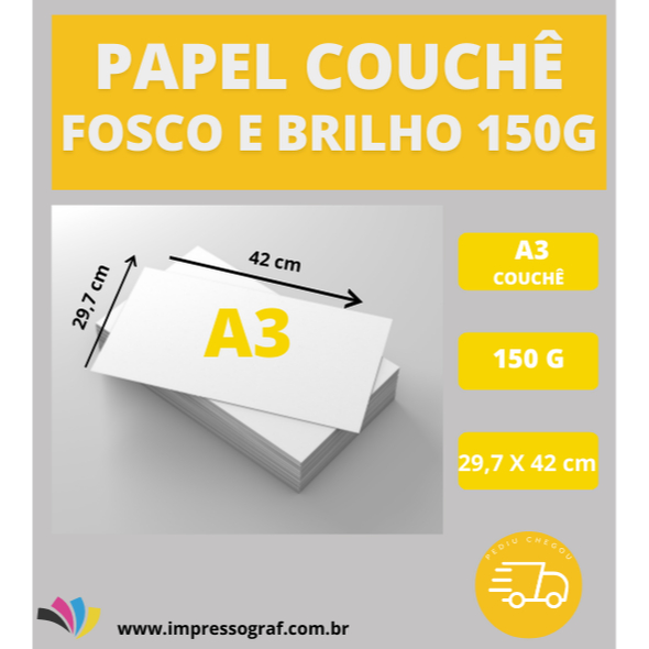 Papel Couche A3 Fosco: Onde Comprar | BuscaProdutos