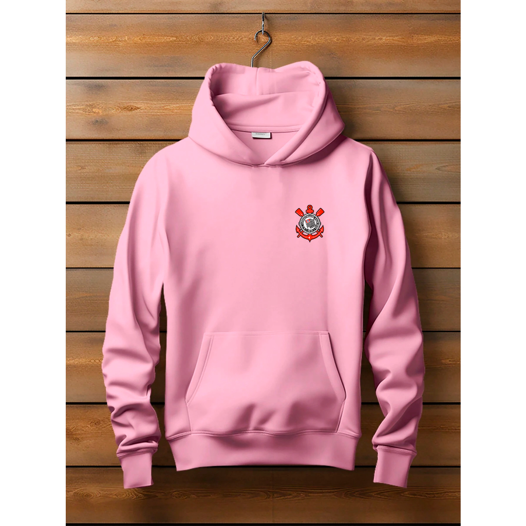 Blusa De Frio Agasalho Moletom Canguru Time sccp Casaco Capote Flanelado Quentinho Varias Cores Adulto e Infantil