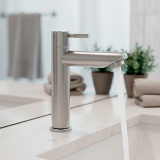 Torneira Para Banheiro De Mesa Bica Baixa 1/4 De Volta Aço Inox 304 Elegance Beltempo em Oferta na Shopee