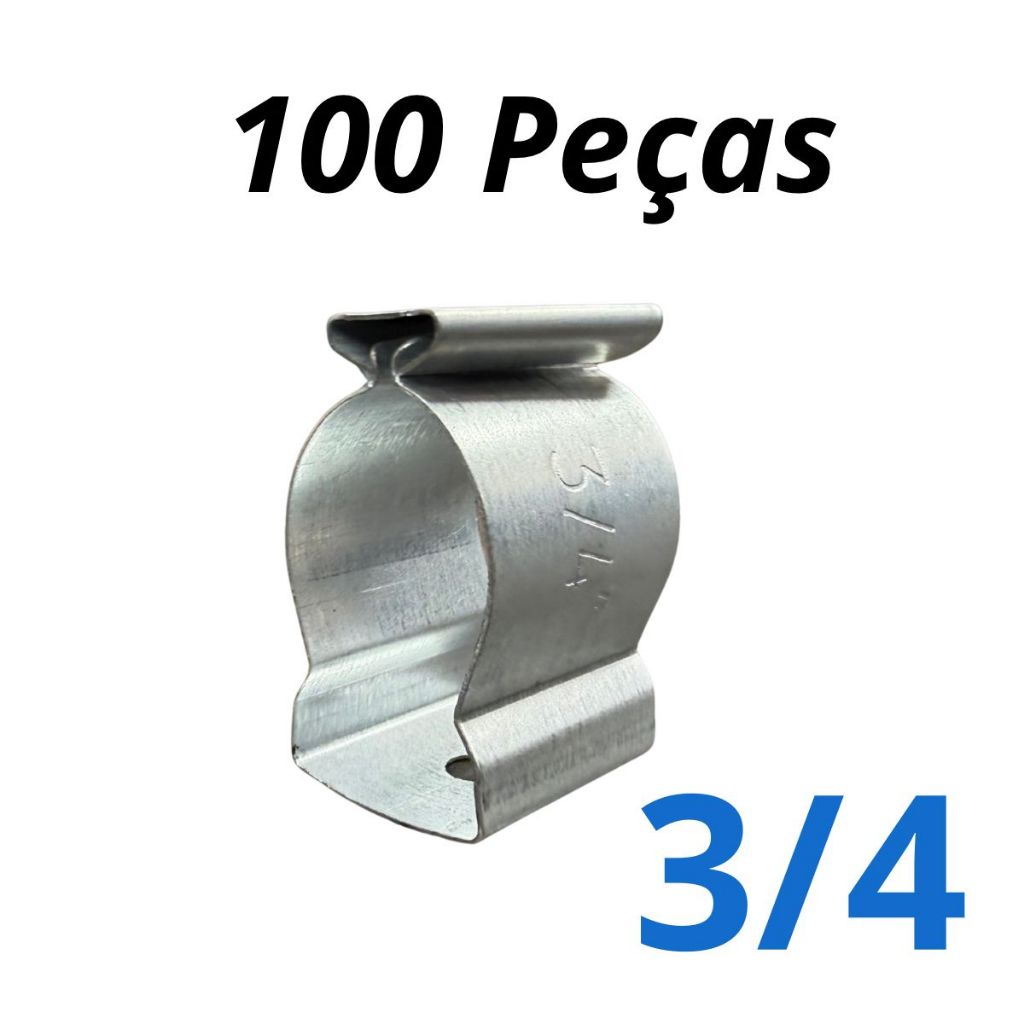 Abracadeira Tipo D Cunha 3/4 Aço Carbono 100 und