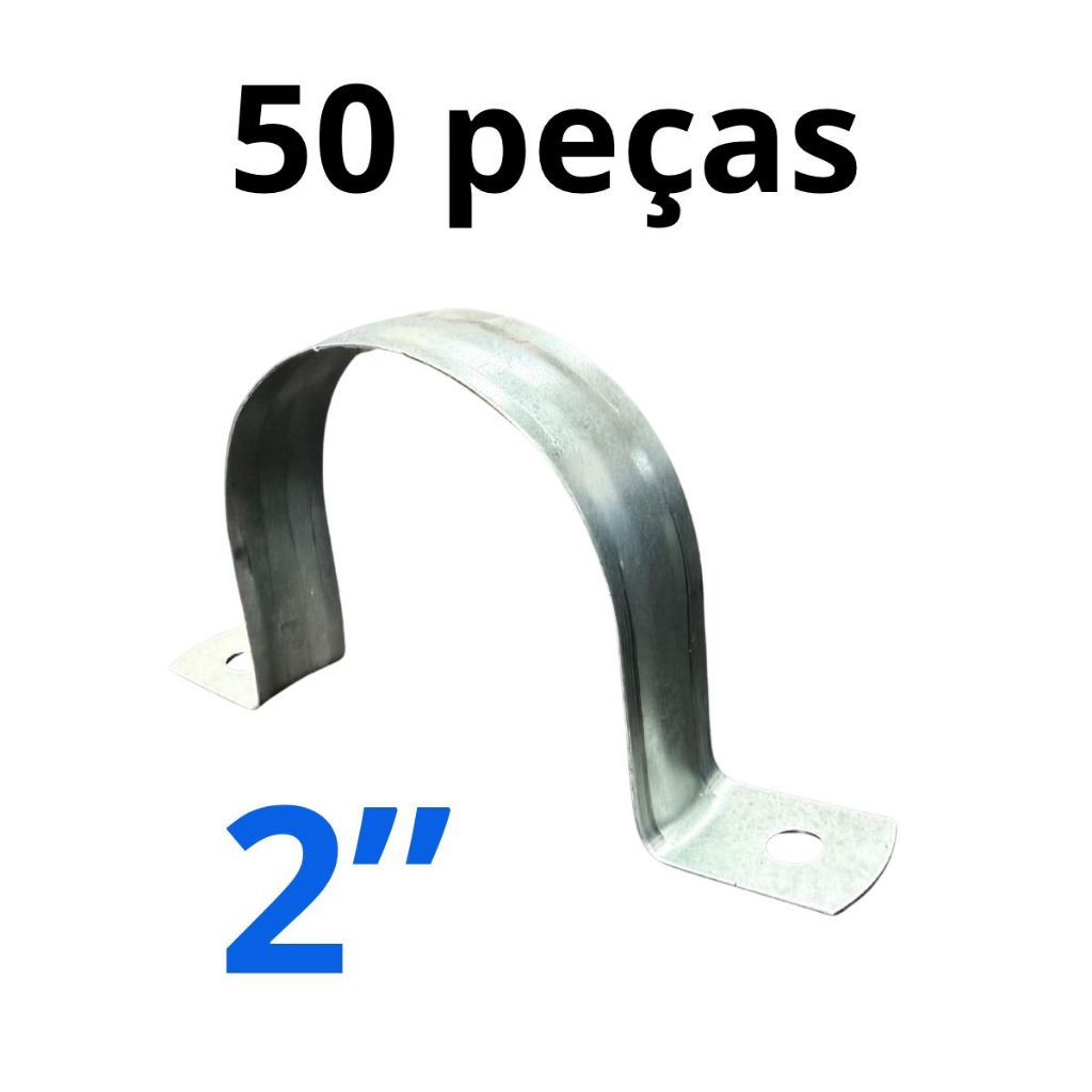 Abraçadeira Tipo U 2 Polegada Com 50 Unidades