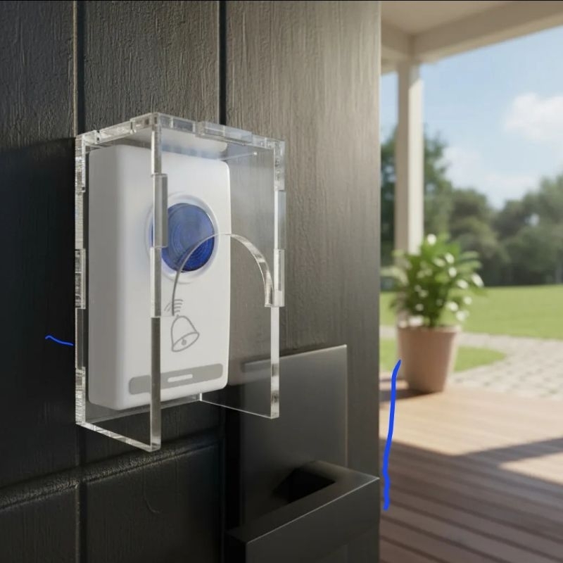 Capa protetora de campainha contra chuva e tempo em Oferta na Shopee