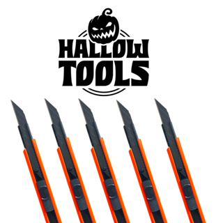 Kit até 07 Estilete Lâmina Retrátil 09mm Hallow Tools com Lâmina Black Carbon Alta Durabilidade em Oferta na Shopee