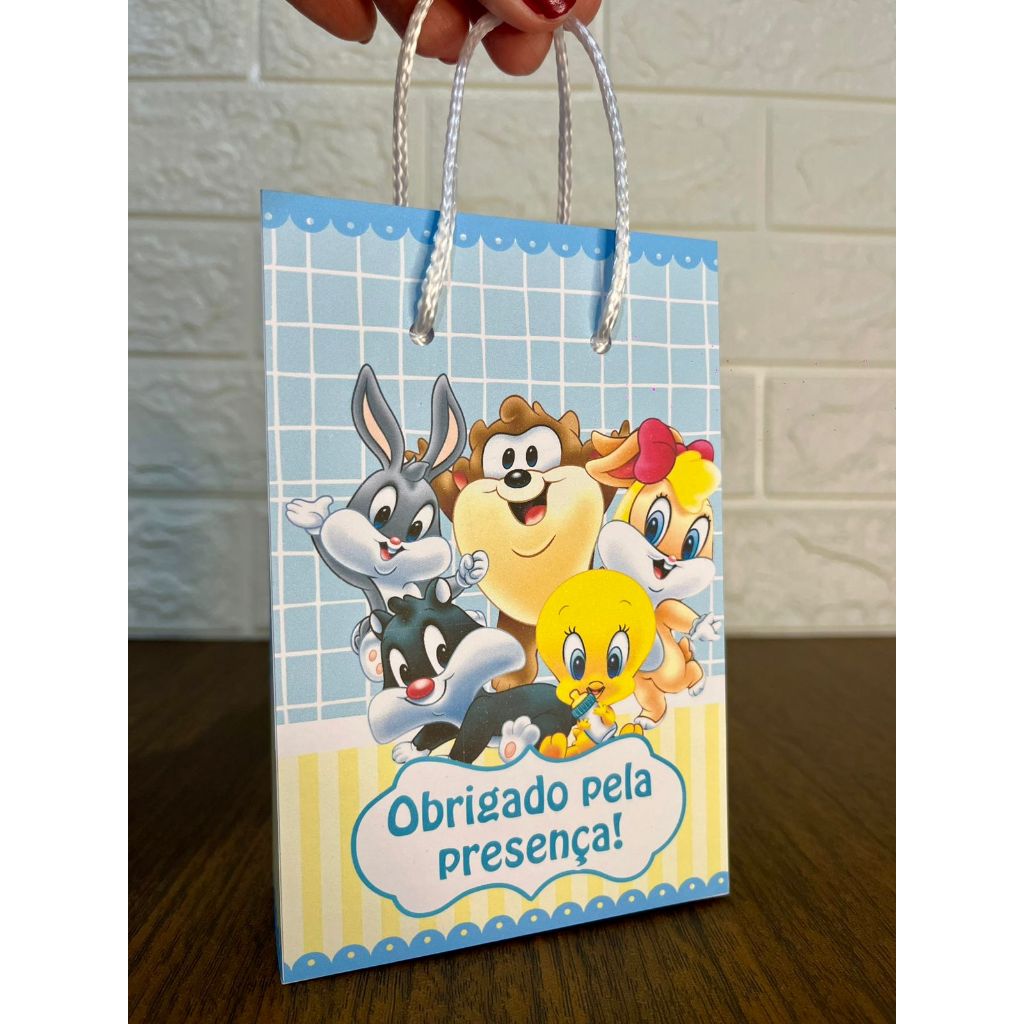 PEGUE E MONTE - Mini Sacolinha Surpresa Personalizada Lembrancinha Looney Tunes Menino em Oferta na Shopee