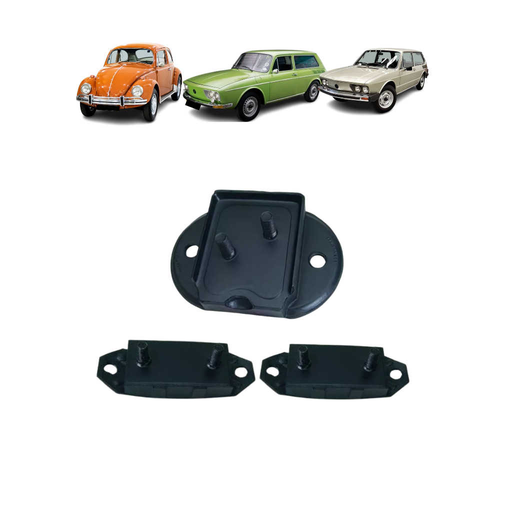 Kit Coxim Calço Motor Cambio Fusca 1300 1500 1600 Brasilia