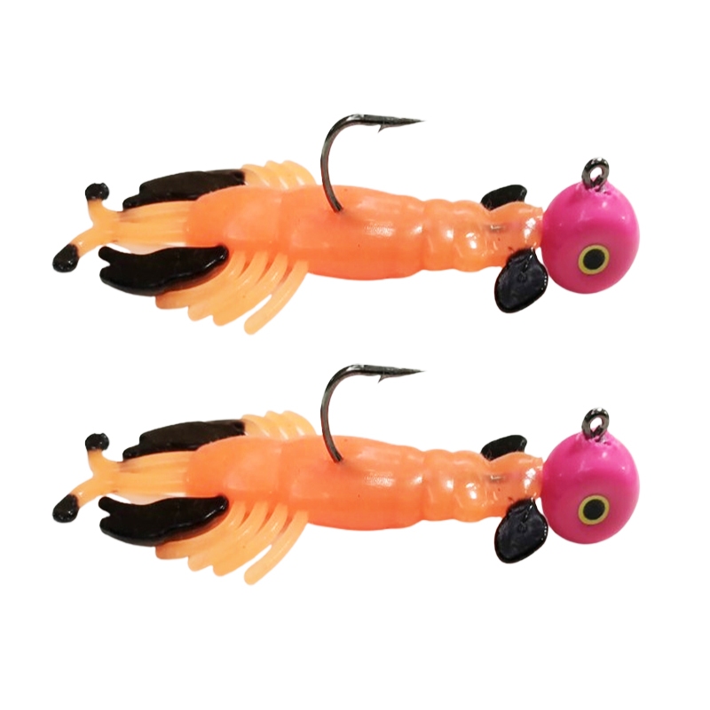 Kit 2 Iscas Corrupto Praia 8 cm Premium Laranja Jig Open 12 G Pink - Robalo-Tucunaré-Corvina