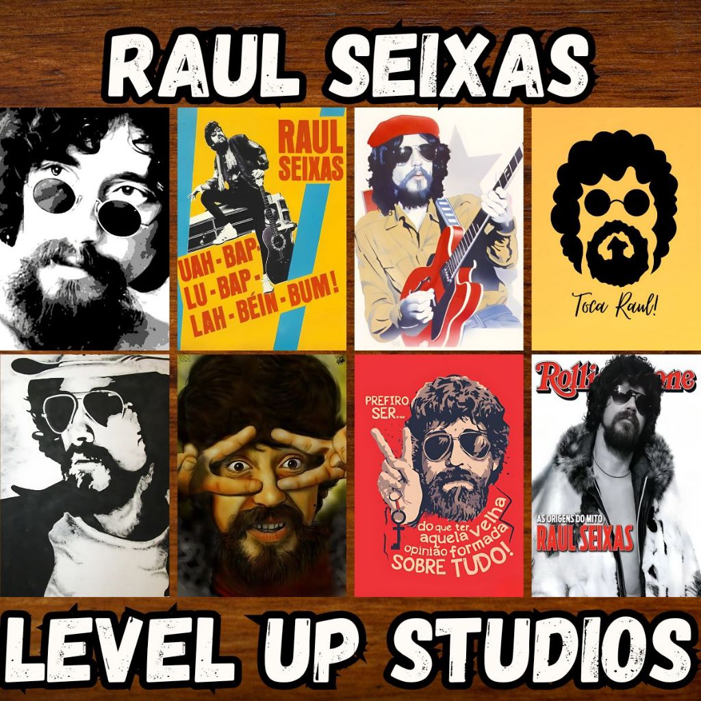 Raul Seixas - Placas Quadros Decorativos Posters Rock Brasileiro