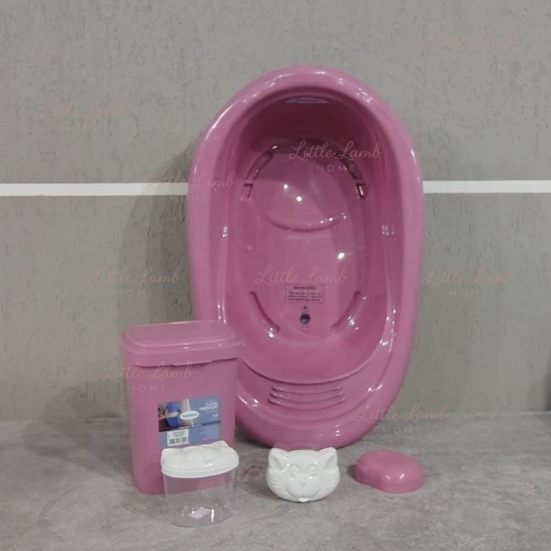 Conjunto Banho Bebê – Banheira 22L + Itens de Higiene Menino Menina em Oferta na Shopee