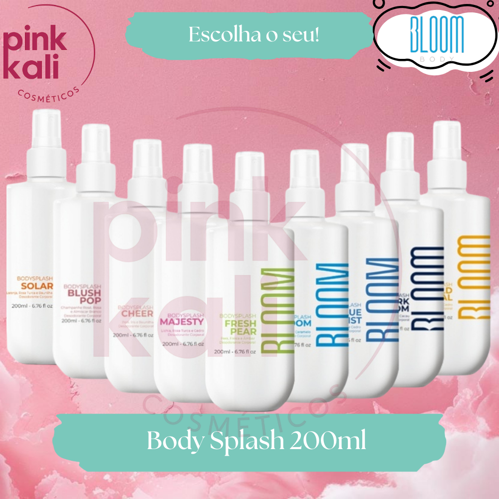 Escolha o seu: Body Splash Desodorante Colônia 200ml BLOOM BODY Corporal Perfumado Feminino Unissex