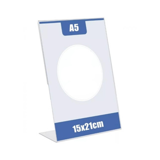 Display Expositor L 15x21 A5 Acrílico Balcão Mesa Cardápio em Oferta na Shopee