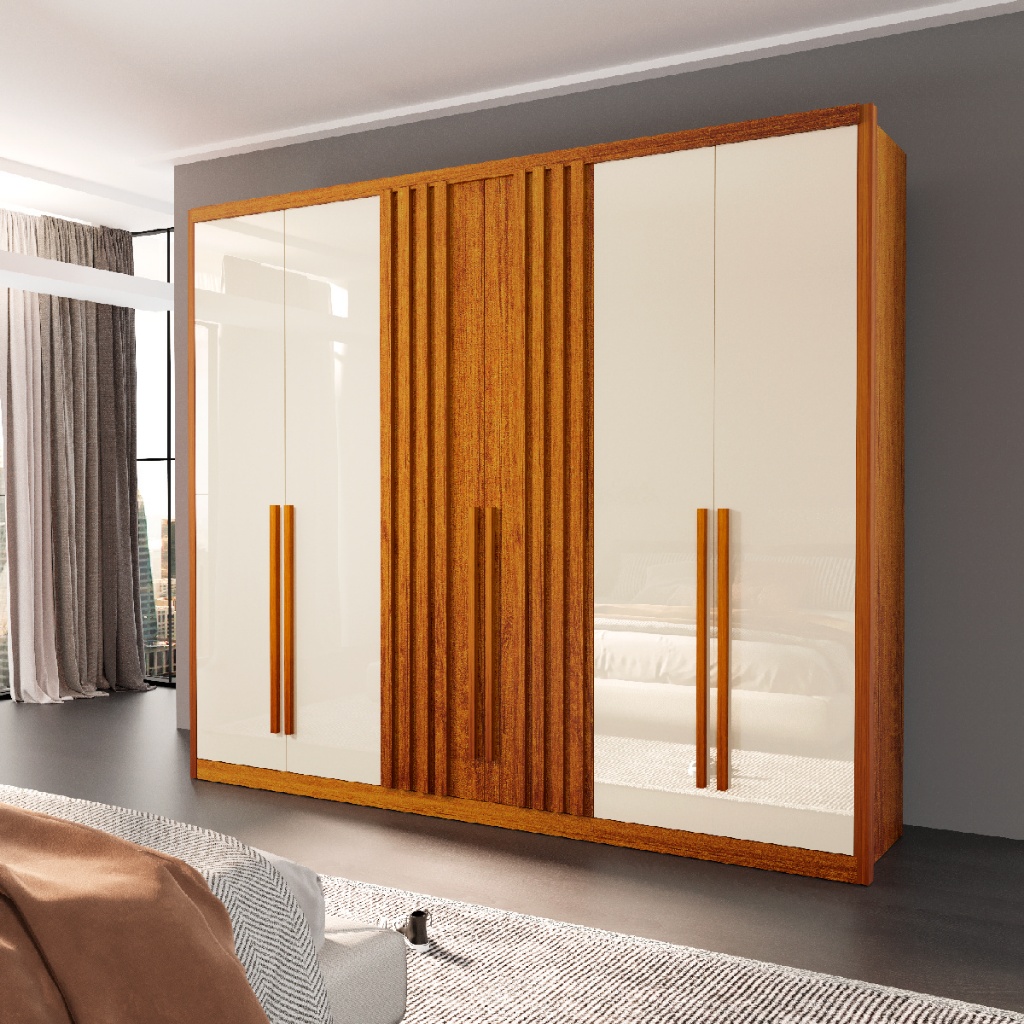 Guarda Roupa Casal Lisboa 6 Portas 6 Gavetas Bom Pastor
