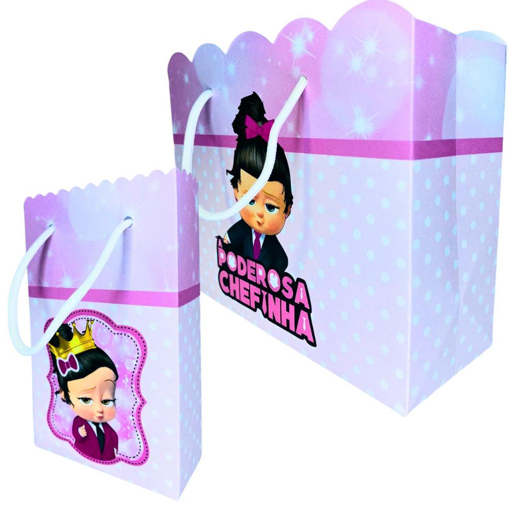 Sacolinha Personalizada Poderosa Chefinha Sacolinhas para Lembrancinha de Aniversário Infantil Sacolas Bolsa