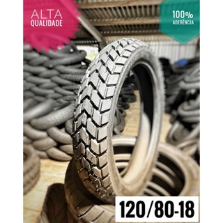 Pneu Traseiro 120/80-18 Alta Qualidade Moto 120 80 18 XRE300 TORNADO XTZ125 CB400 450 em Oferta na Shopee