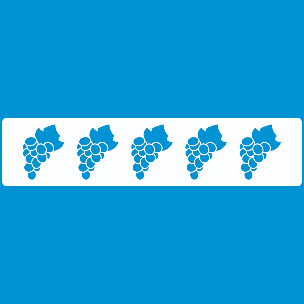 Stencil 5 X 20 UVAS Molde Vazado Para Pintura Tecido Mdf Madeira Parede Camiseta Pano Prato