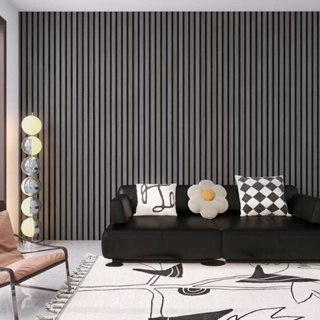 Papel de Parede Adesivo Autocolante Ripado Cinza 5m x 45cm Lavável em Oferta na Shopee