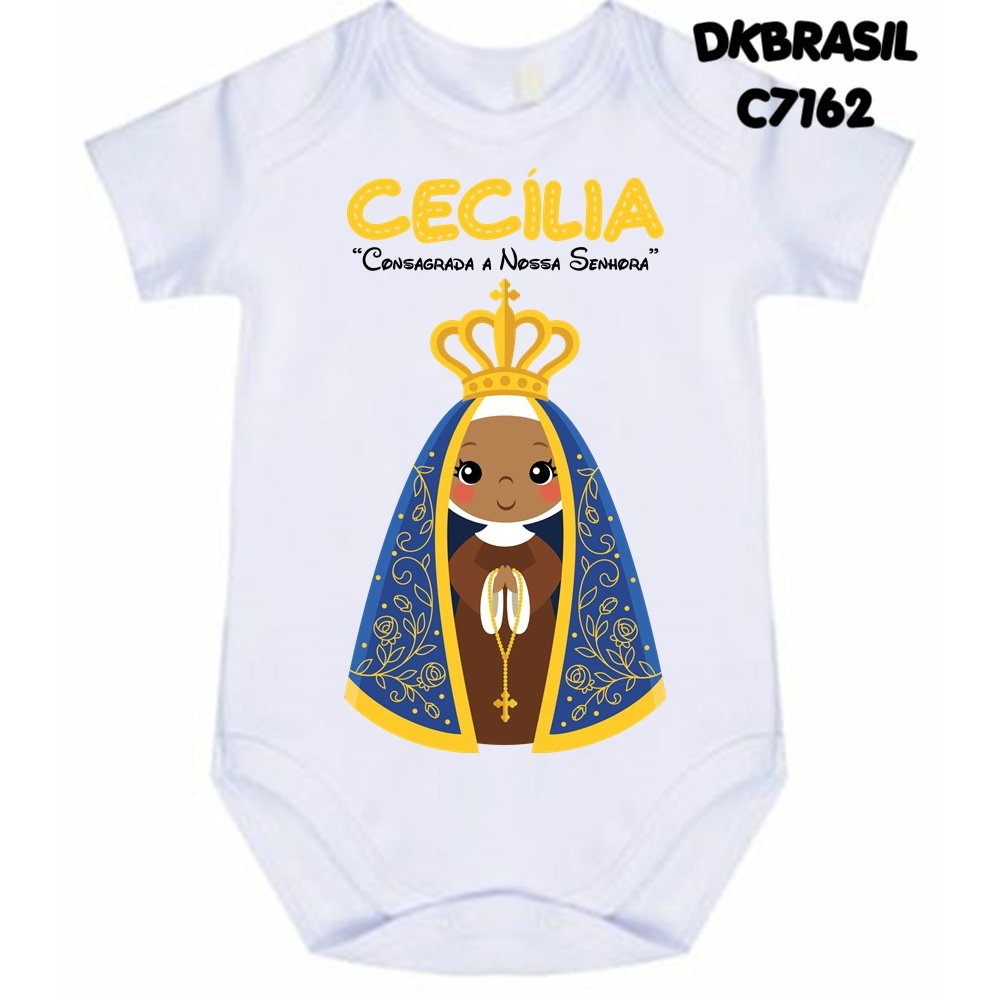 Body Nossa Senhora Aparecida com nome Cecília