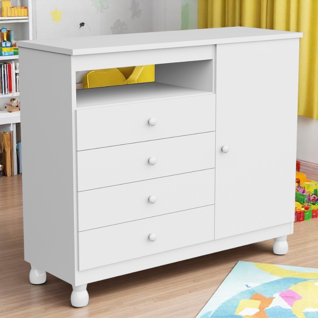 Cômoda Organizadora De Roupas Bebe Baby Multiuso Gavetas Gaveteiro Quarto  Organizador Regulagem Pés em Oferta na Shopee
