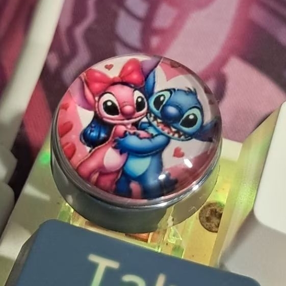 Keycap Casal Stitch - Teclado Mecânico