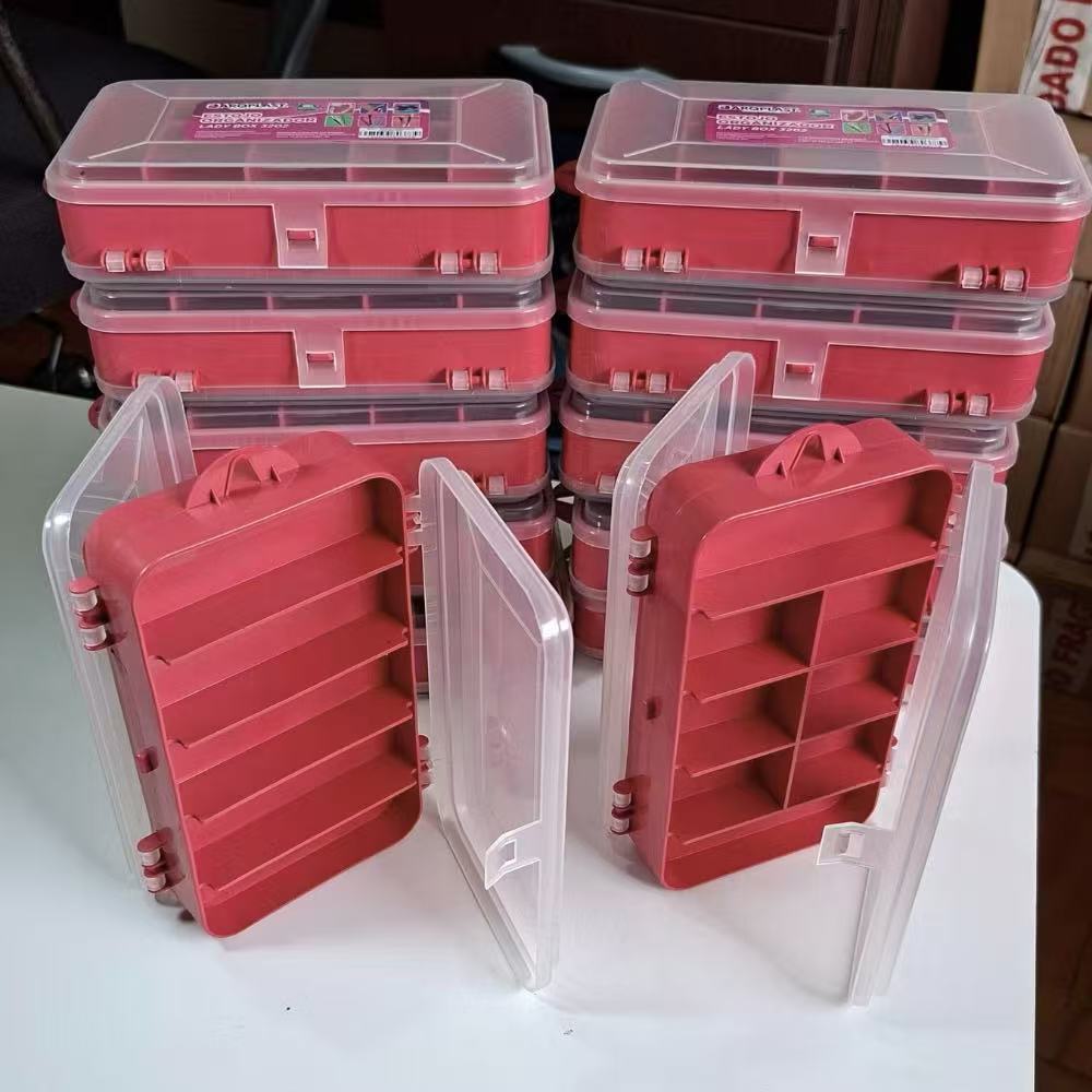 Organizador Duplo com 13 Divisórias - Tampa Com trava em Oferta na Shopee