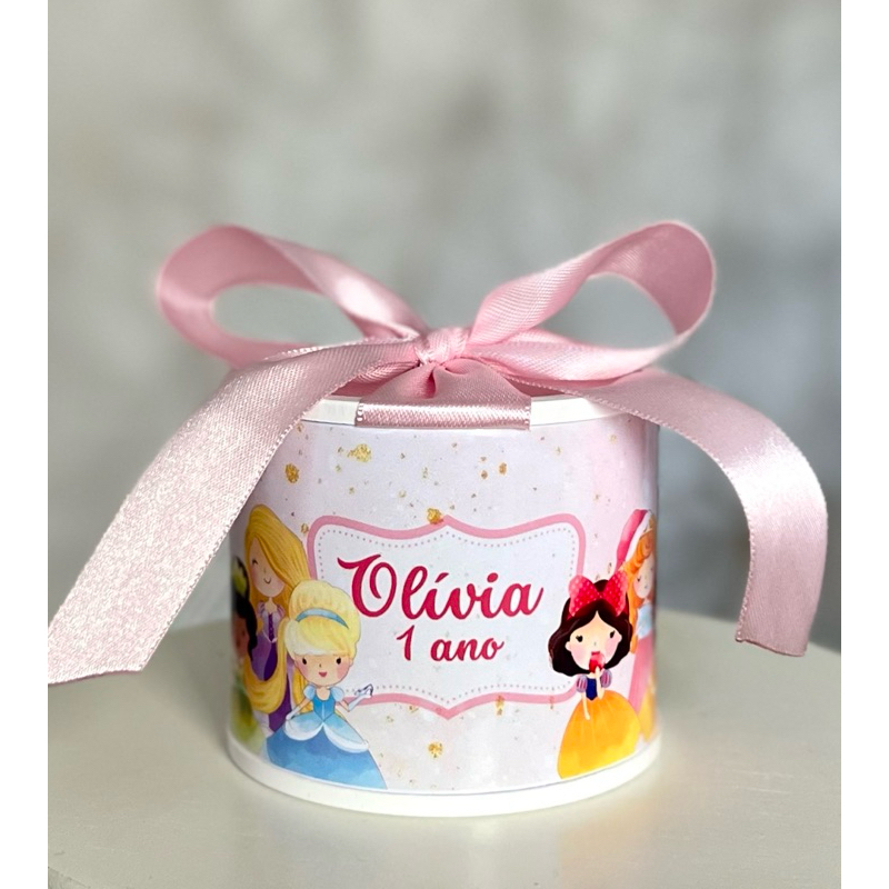 Kit tubolatas personalizadas PRINCESAS CUTE • Lembrancinha maternidade | aniversário | chá de bebê • 5x6 - Vários temas