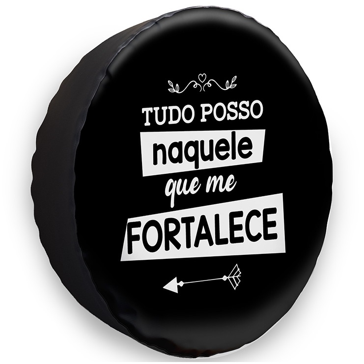 Capa Para Estepe Carro Aro 15 E 16 Ecosport Spin Active Doblo Idea Citroen C3 Aircross Crossfox Frase Religiosa